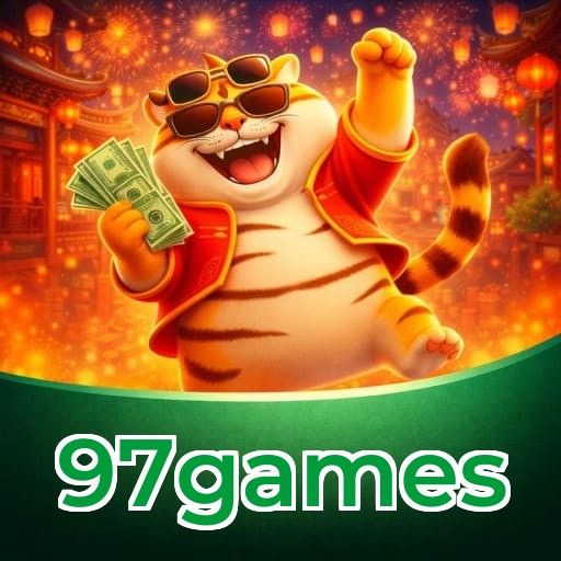 Catálogo slots 97games mostrando top jogos Gates Olympus Sweet Bonanza Fortune Tiger Big Bass volatilidade RTP